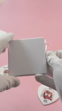 Personalised Christmas Bauble - Custom Ceramic Ornament for Neighbours, Families, Couples - Tree Decoration Gift From Our House To Yours