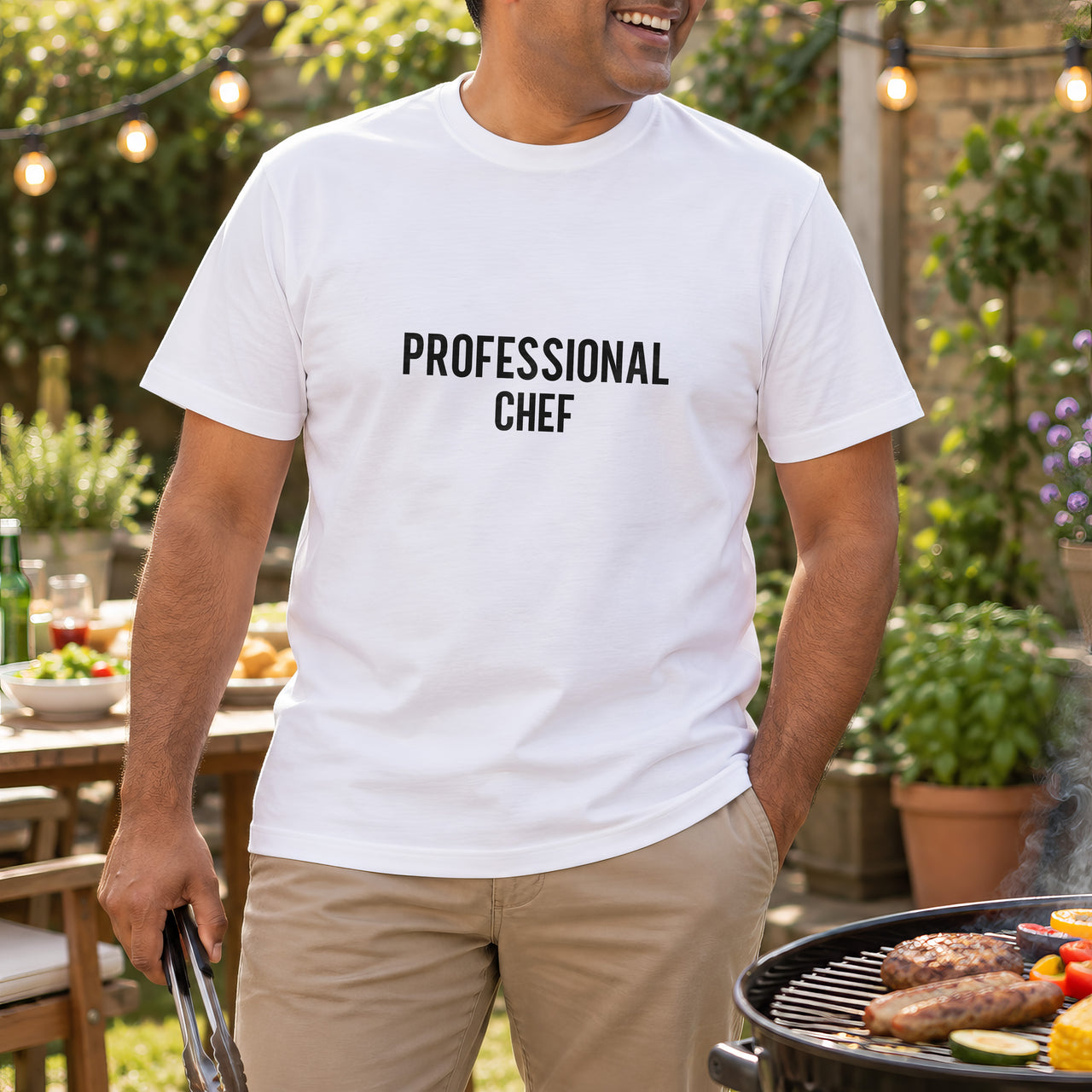 White T-shirt with the Professional Chef design printed on the chest