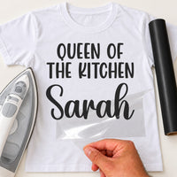 White T-shirt mockup with black 
