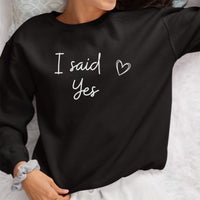 Said Yes Ring Iron-On Transfer shown on a sweatshirt