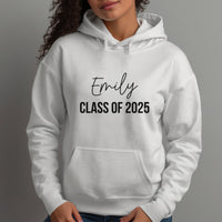 Class Of iron-on transfer shown on a hoodie