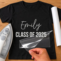 Class Of iron-on transfer on a t-shirt