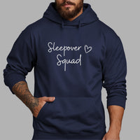 Sleepover Squad Iron-On Transfer - Fun Kids Sleepover Design shown on a hoodie