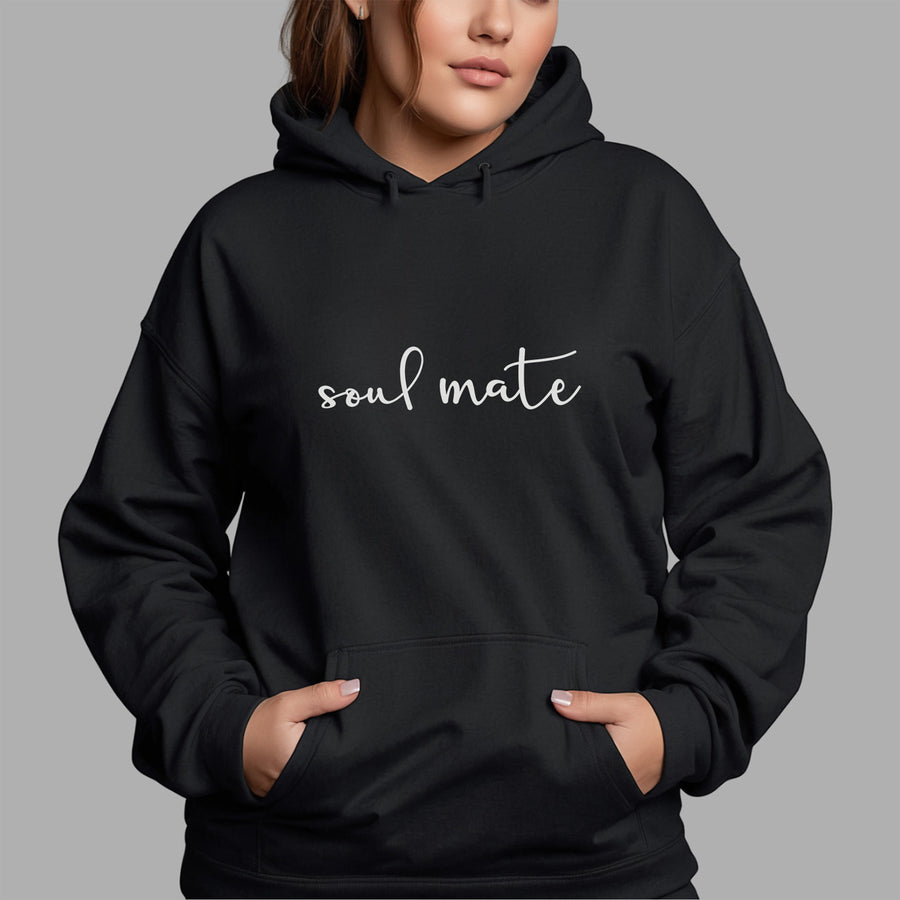 Soulmate 'Soul' Matching Set Iron-On Transfer - Couples Script Design - photo of the finished product