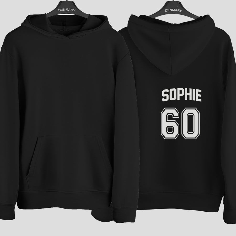 Sports Style Jersey Name & Number Transfer - Personalised Birthday Print - photo of the finished product
