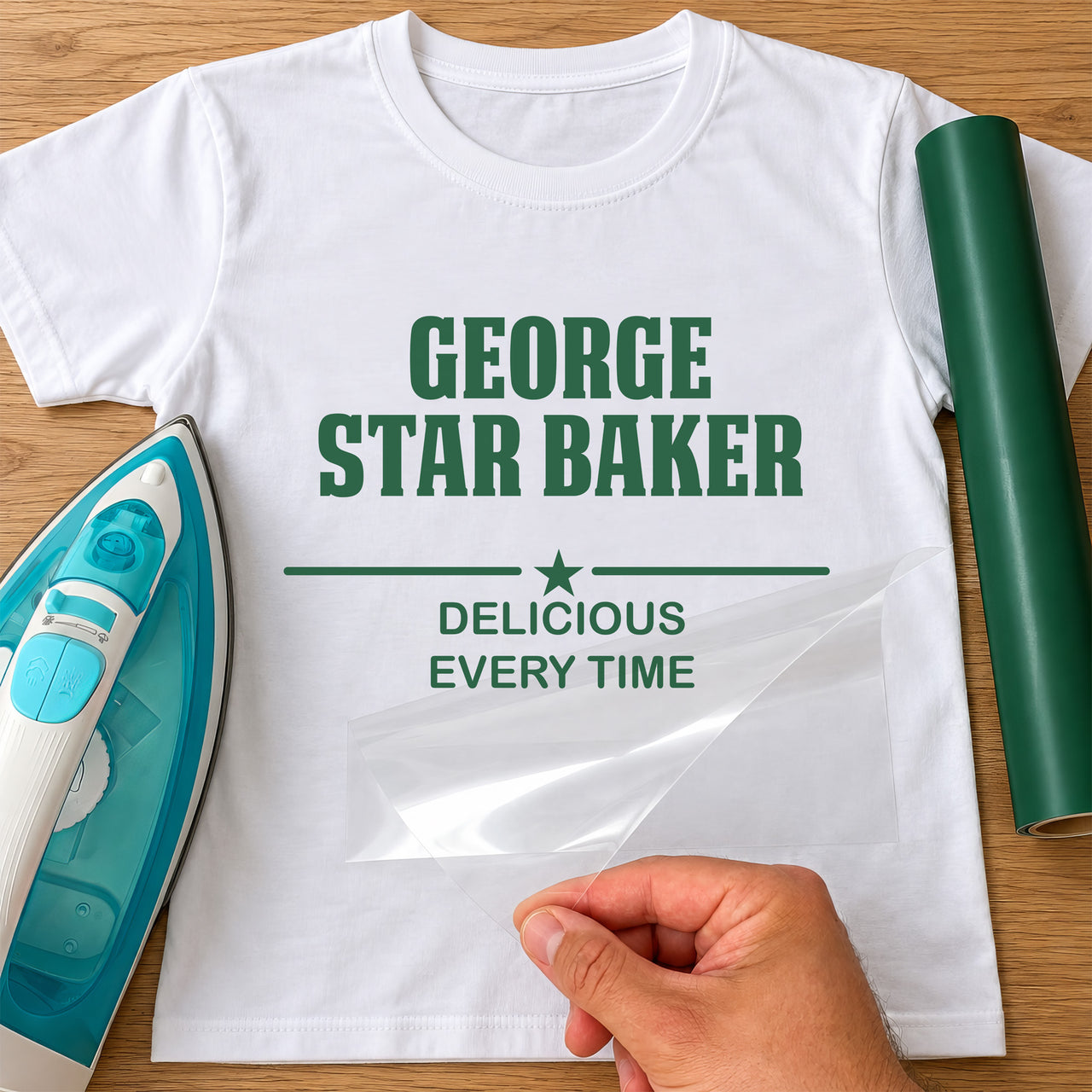 Star Baker Iron-On Transfer - Personalised Name Baking Design