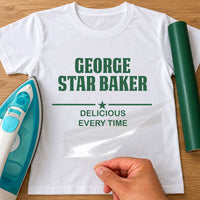Star Baker Iron-On Transfer - Personalised Name Baking Design