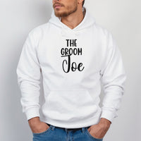 The Groom Iron-On Transfer shown on a hoodie