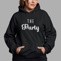 The Party Hen Iron-On Transfer shown on a hoodie