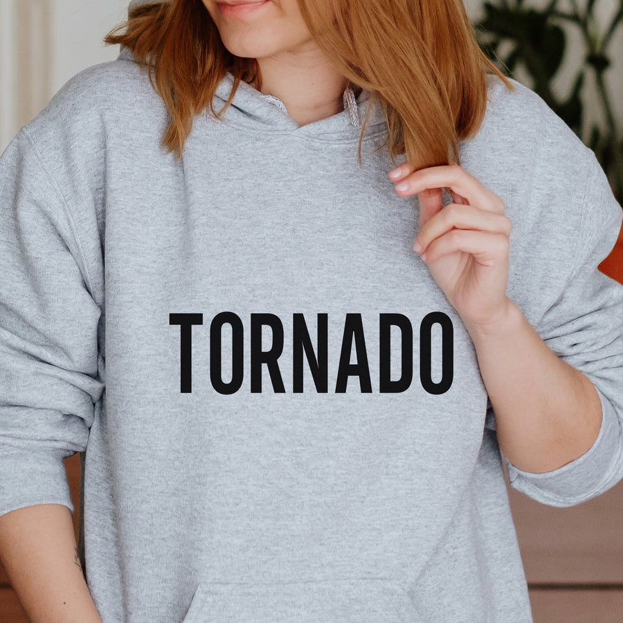Tornado Iron-On Transfer - Bold Weather Graphic Design - photo of the finished product