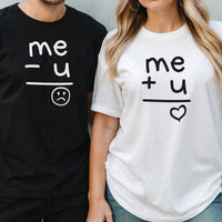 Thumbnail for Valentine's Duo Tee Set - 'Me + U' Design - His & Hers - Romantic Gift - DENMARY