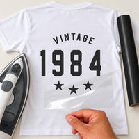 Vintage Year Iron-On Transfer | Custom Birthday HTV UK