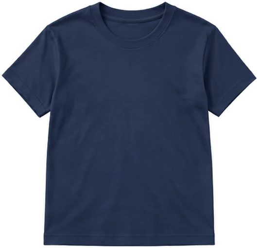 Adult XL+ size, front of a navy tee: dashed box shows a design 32-35 cm wide